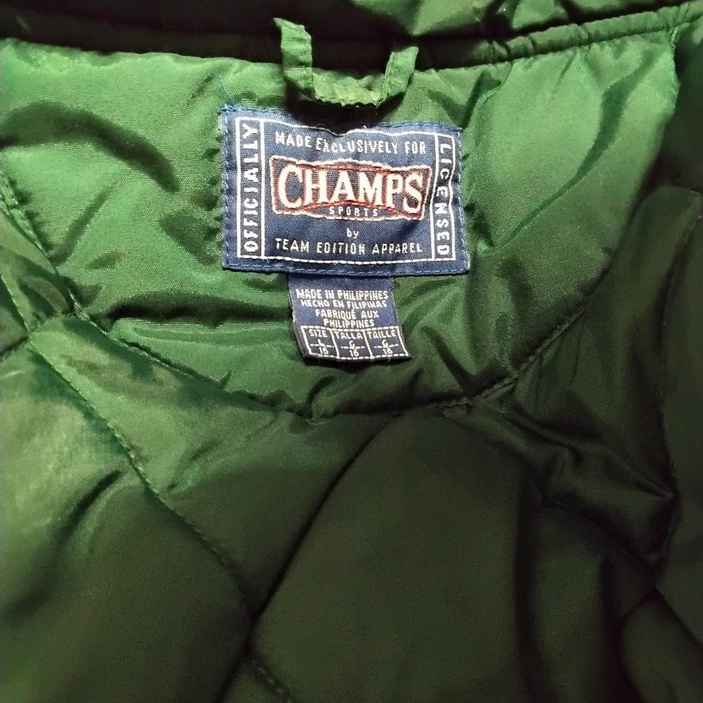 University of Miami Hurricanes Champs Size L Sports Coat Green Puffer UM *004 - Picture 15 of 16